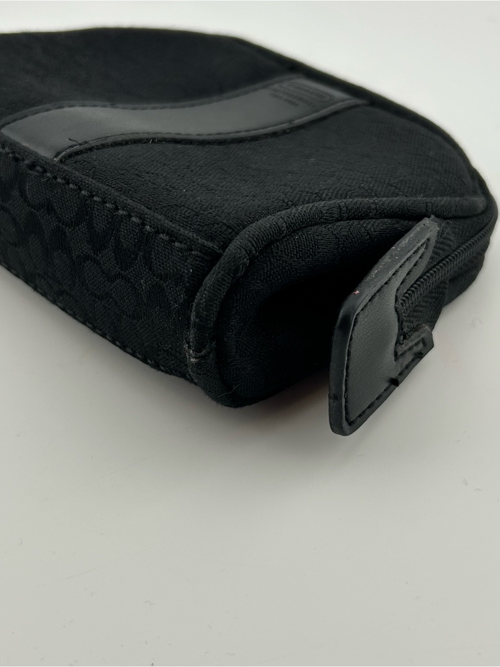 NWT Coach Mini Sig Black Zip Cosmetic Pouch Canvas Leatherware Style 2310 - Picture 5 of 16